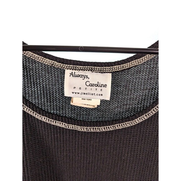 Always Caroline Petite women's 16P floral sundress blk/wte preowned - Picture 2 of 4